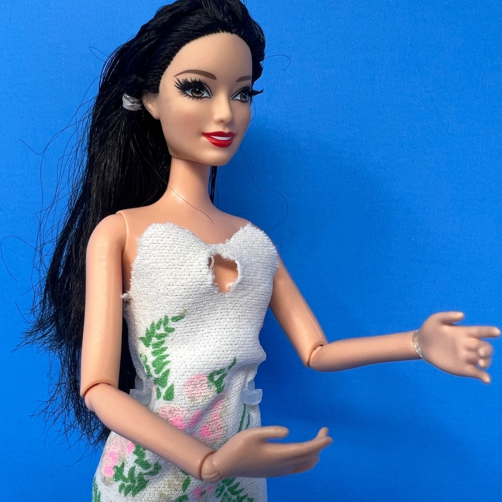 Barbie Fashionistas Raquelle Doll Rooted Eyelash Black Hair Articulated Toy
